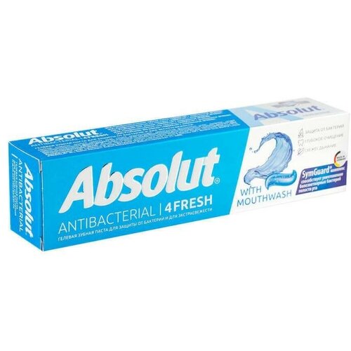 Зубная паста Antibacterial, Absolut, 110 г, в ассортименте