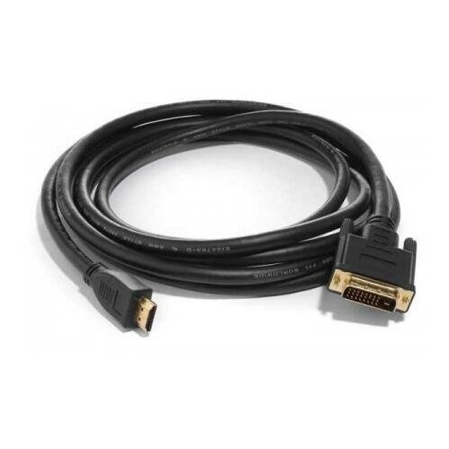 Bion Кабель HDMI-DVI-D 19M/19M, single link, экран, позолоченные контакты, 1.8м, черный [BXP-CC-HDMI-DVI-018] кабель hdmi 1 8м bion bncc hdmi490 6 круглый черный