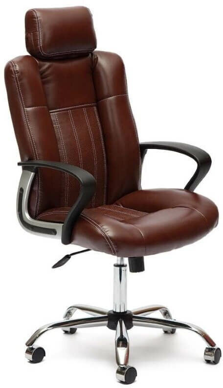 Компьютерное кресло TetChair Devon для руководителя, обивка: искусственная кожа, цвет: коричневый 2 TONE перфорированный - фотография № 20