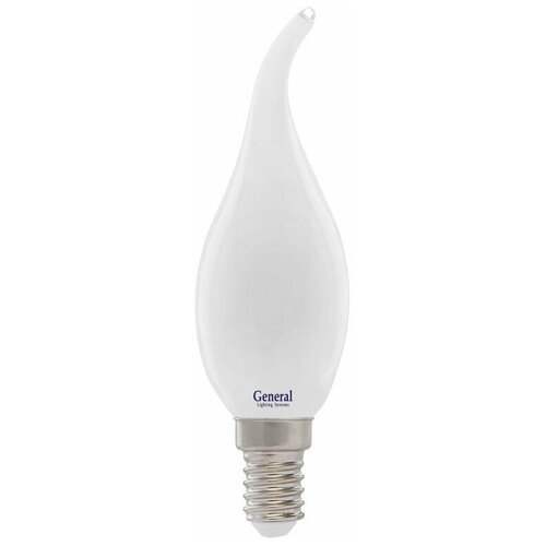 Лампа светодиодная GENERAL ECO FILAMENT матовый Свеча на ветру 8W E14 6500K 630Lm