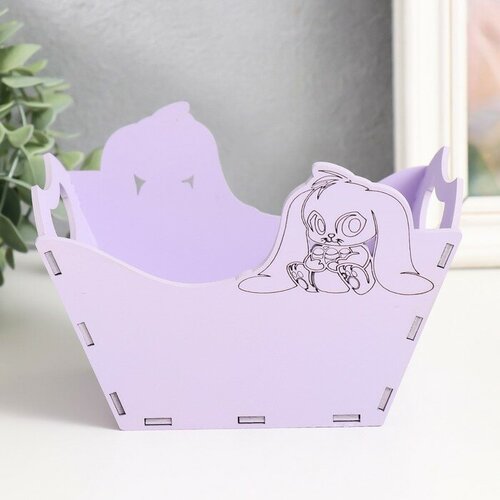 SUI Корзина-шкатулка Пасхальная Яйцо 156х105х11 см сиреневый 413₽