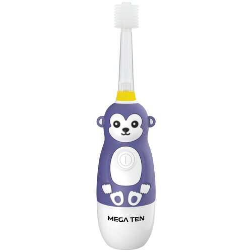 Звуковая зубная щетка MEGA Ten Kids Sonic Обезьянка фиолетовый/белый