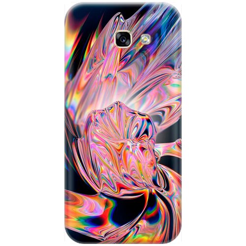 фото Ультратонкий силиконовый чехол-накладка для samsung galaxy a5 (2017) с принтом "стеклянная абстракция" gosso
