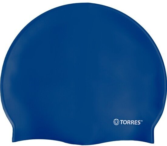 Шапочка для плавания Torres Flat, SW-12201BL, синий, силикон