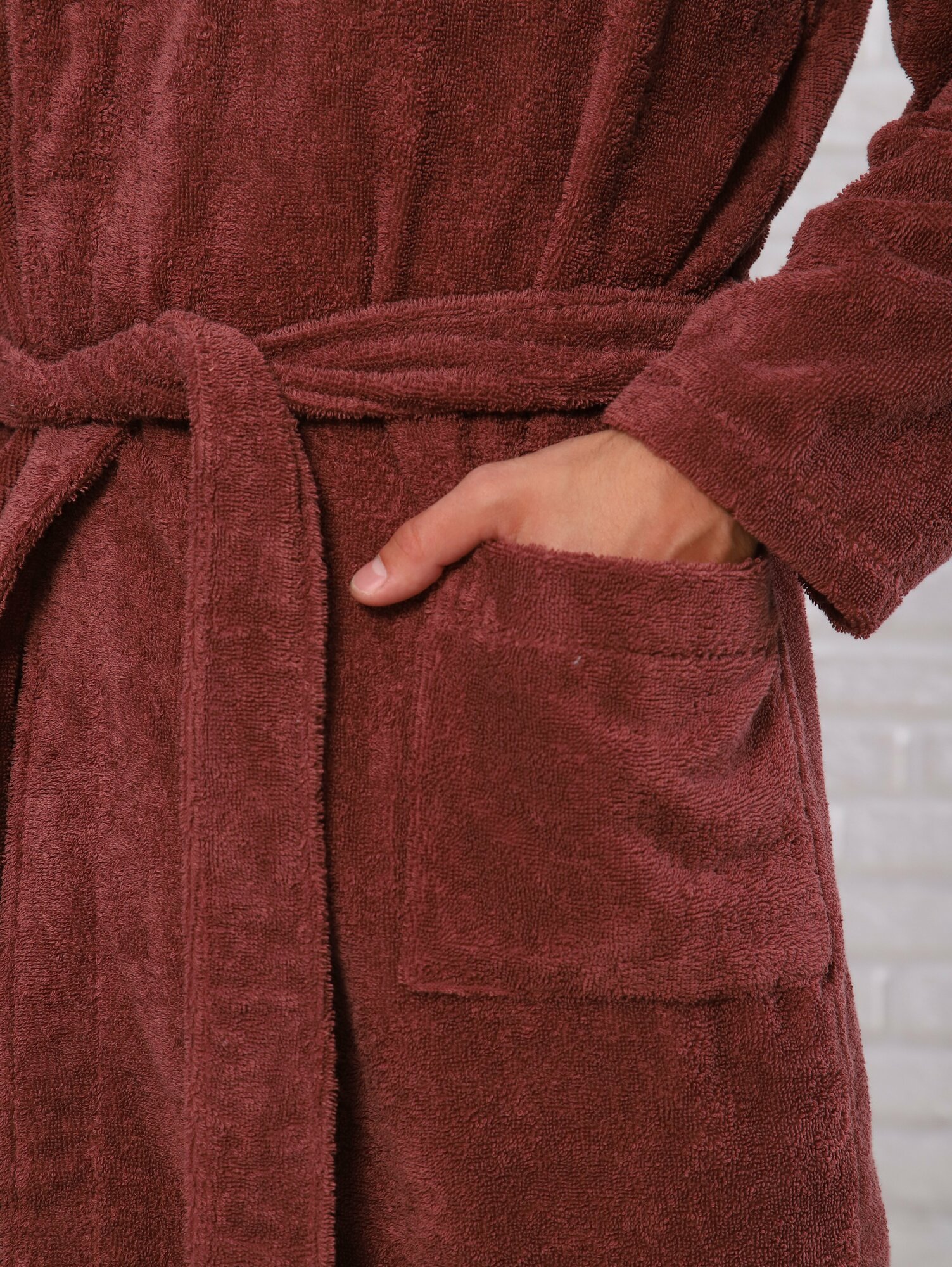 Халат мужской махровый, халат банный, домашний халат - фотография № 7