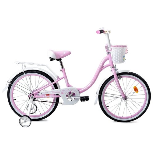 фото Детский велосипед maxxpro florina 16" розово-белый с боковыми колесами