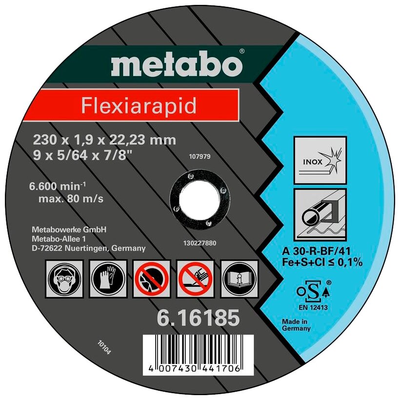 Диск отрезной Metabo 616182000