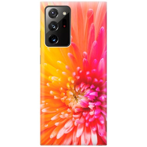 фото Ультратонкий силиконовый чехол-накладка для samsung galaxy note 20 ultra с принтом "розовая хризантема" gosso