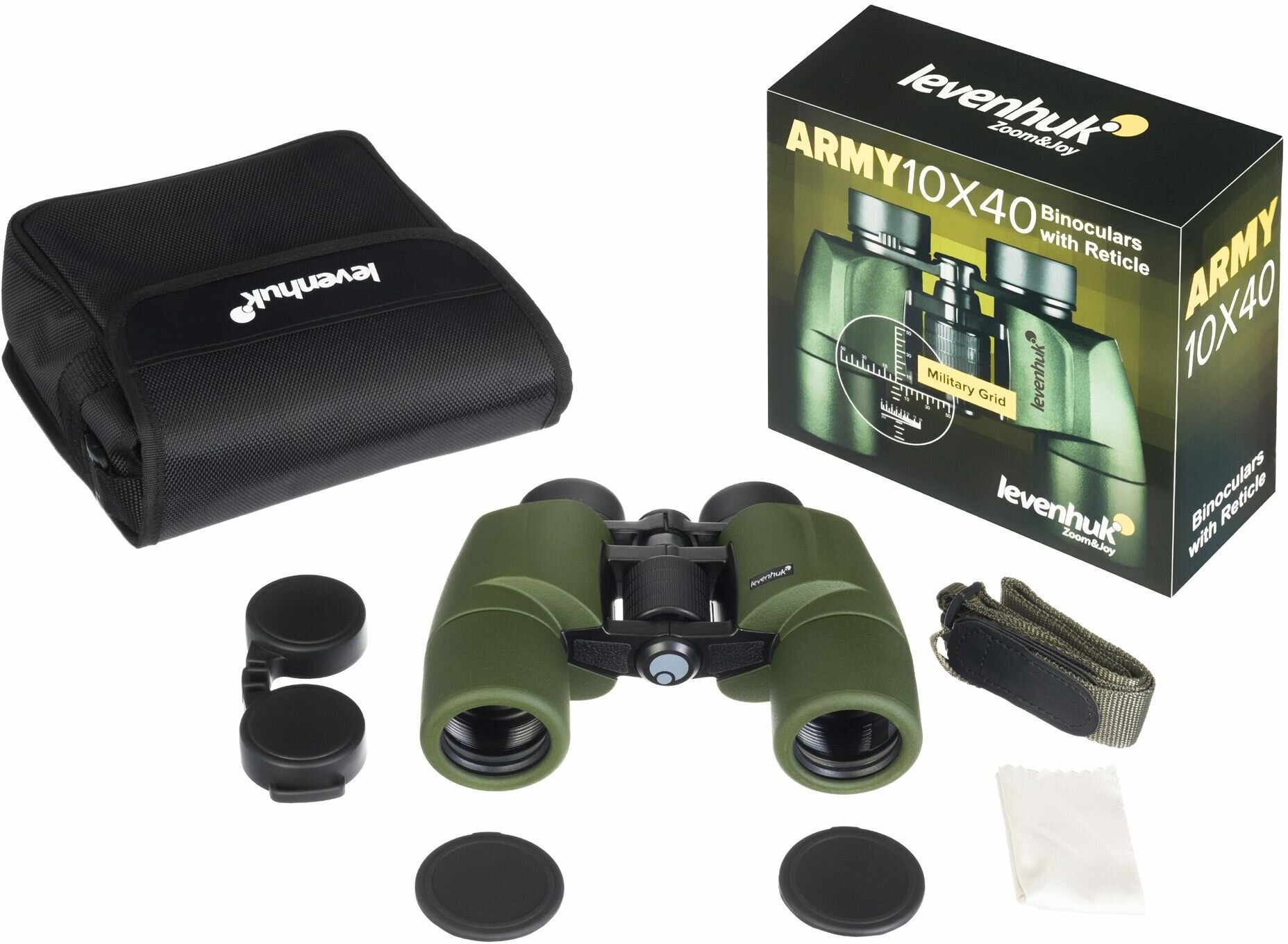 Бинокль Levenhuk Army 10x40 с сеткой - фото №5