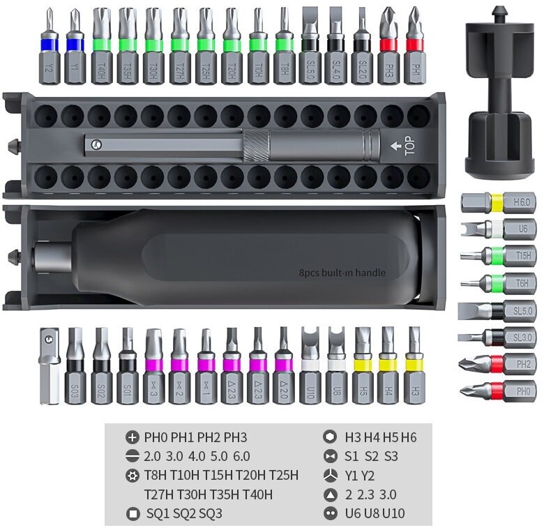 Набор отверток Screwdriver Set 40in1 S2 - фотография № 3