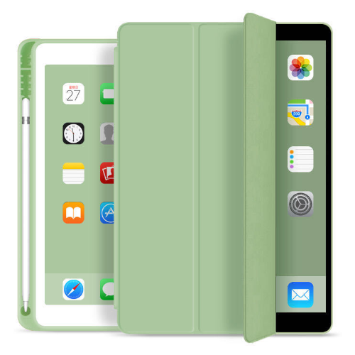 Чехол Protective Case для Apple iPad Air 4-го и 5-го поколения (2020-2022 года) с отделением для стилуса, зеленый