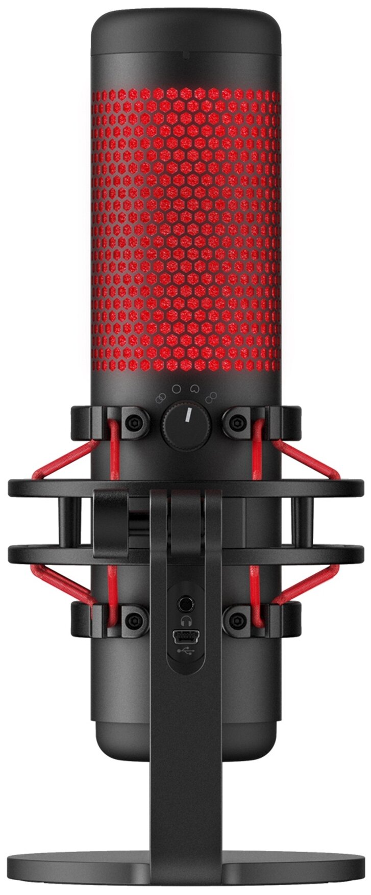 Микрофонный комплект HyperX QuadCast, комплектация: микрофон, разъем: micro USB, черный/красный, 1 шт