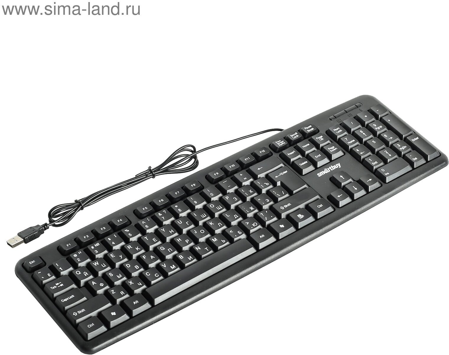 Клавиатура ONE 112, проводная, мембранная, 104 клавиши, USB, чёрная