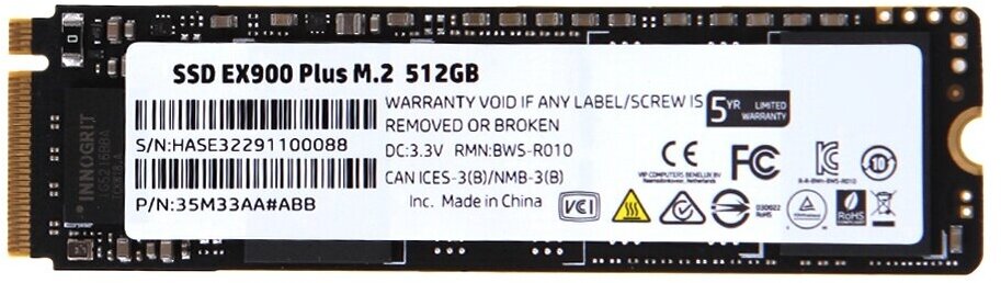 Накопитель SSD HP 512Gb EX900 Plus Series (35M33AA) - фото №3