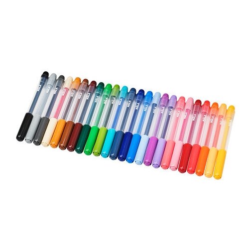 Икеа Набор фломастеров мола, 24 шт, разноцветный. IKEA тубус ikea мола разноцветный икеа mala 50x8 см