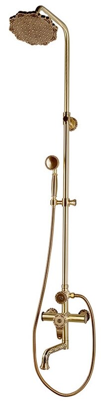 Душевая система BronzeDeLuxe 10120P со стационарной лейкой 10120PF/1 (Лейка двойной цветок)
