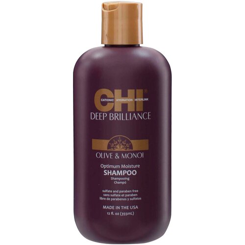 CHI Deep Brilliance Optimum Moisture Shampo - Увлажняющий шампунь для поврежденных волос 355 мл