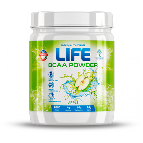 фото Life bcaa powder 200 gr, 20 порции(й), яблоко tree of life
