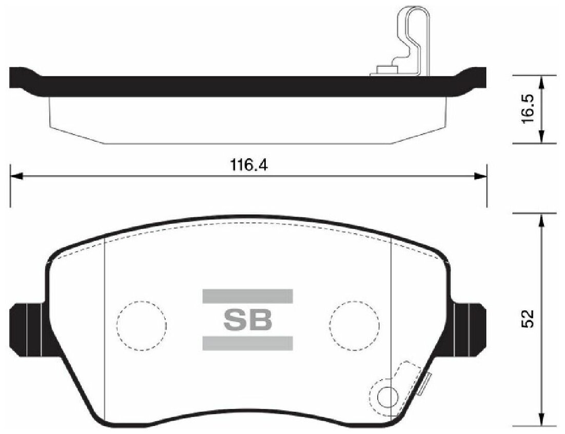 Колодки тормозные дисковые перед SANGSIN SP1564