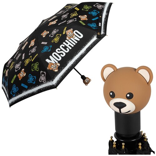 Зонт складной Moschino 8033-OCD Toy Spray Dark beige