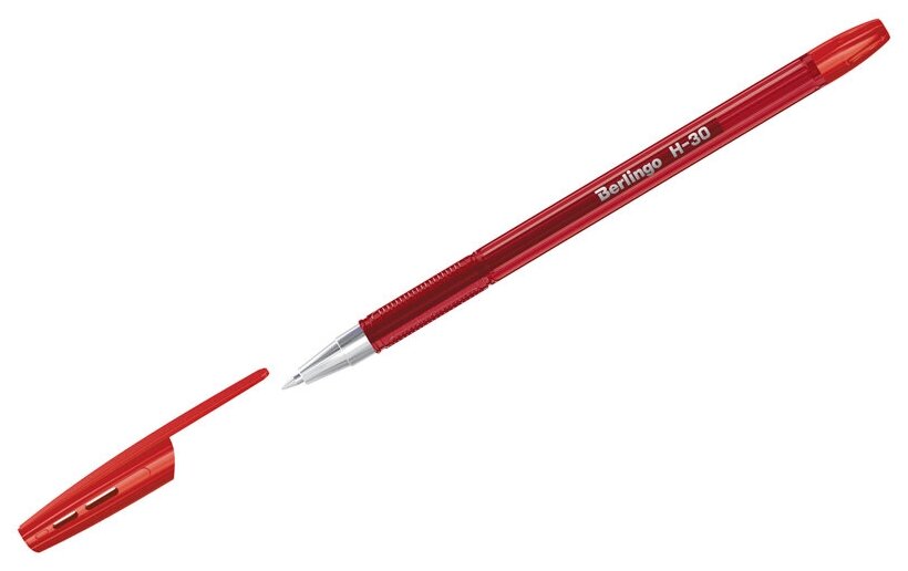 Ручка шариковая Berlingo H-30 (0.32мм, красный цвет чернил) 1шт. (KS2917)