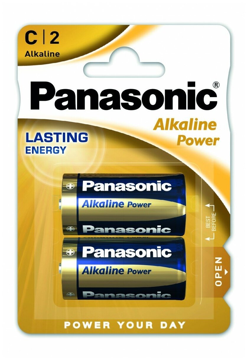 Батарейки Panasonic Alkiline power C щелочные 2 шт