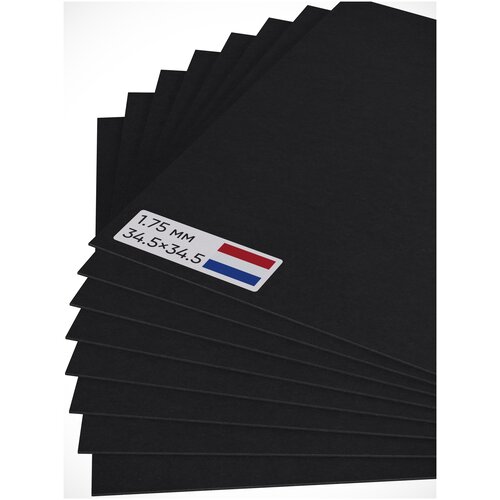 Картон для паспарту Eska чёрный 34.5×34.5см 1.75мм 1190г ×8