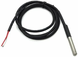 Датчик температуры DS18B20, герметичный IP67, кабель 1 метр (в металлической гильзе)