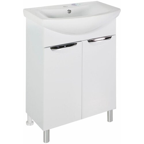 Тумба под раковину АСБ-Мебель Мессина 600 мм напольная белый (11431)