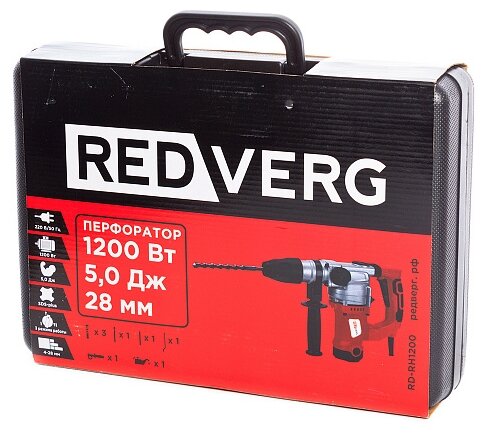 Перфоратор электрический RedVerg RD-RH1200 - фотография № 14