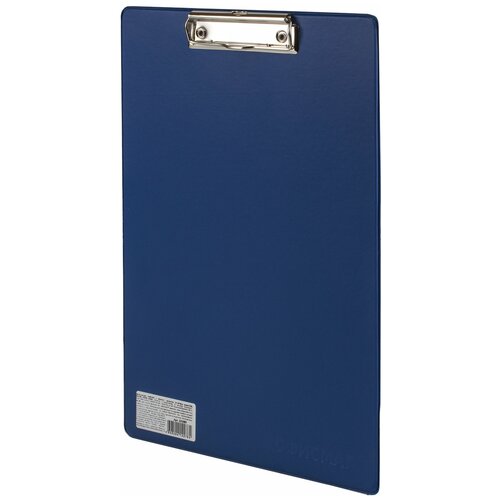 фото Доска-планшет офисмаг с прижимом а4 (230х350 мм), картон/пвх, синяя (225987)