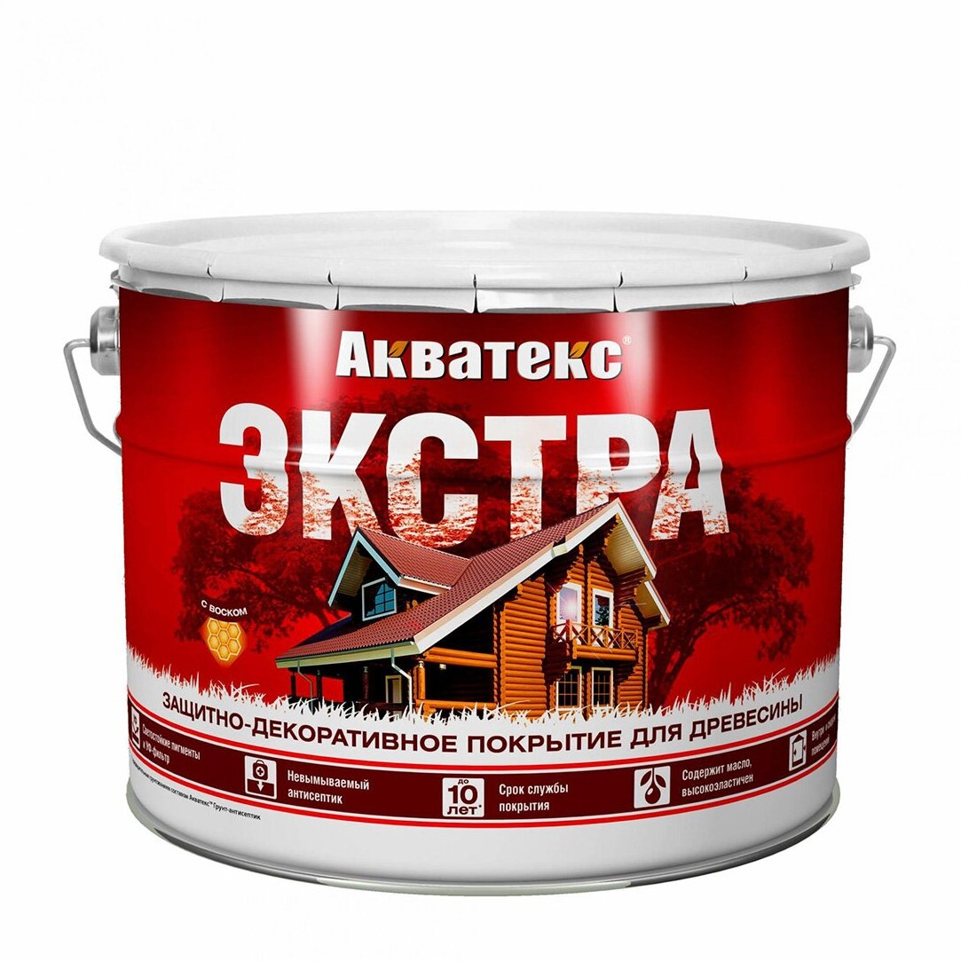 Акватекс Акватекс-Экстра защитно-декоративное покрытие для древесины алкидное полуглянцевое груша 9л