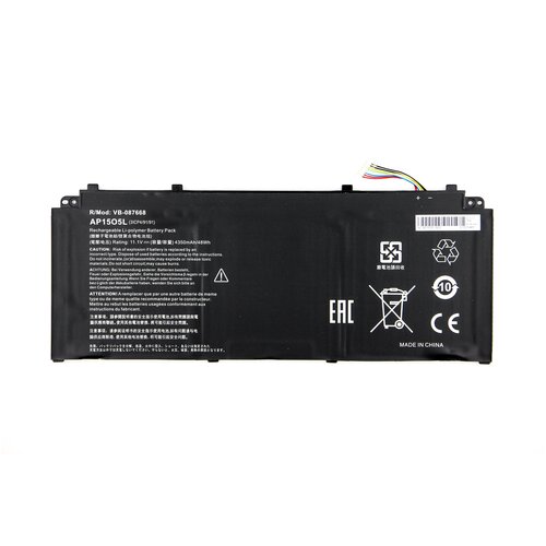 аккумулятор для acer sf514 7 4v 4350mah p n ap16l5j Аккумулятор для Acer SF514 S5-371 (11.1V 4350mAh) p/n: AP15O5L