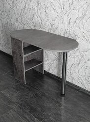Стол складной,откидной, обеденный, трансформер, стол-книжка "Корсика" Цемент темный