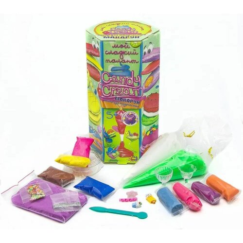Набор легкого пластилина в подарочной упаковке Candy Cream Мой сладкий макарун