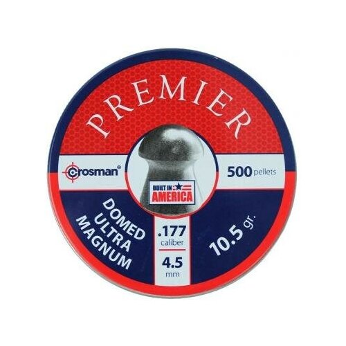 Пули Crosman Premier Domed 4,5 мм 0,68 гр (500шт) 6-LUM77 пули пневматические diana point 4 5 мм 500 шт