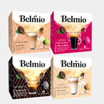 Набор Кофе в капсулах Belmio Espresso Ristretto, Lungo Fortissimo, Latte Macchiato, Cappuccino для Dolce Gusto 4 упаковки 64 капсулы - изображение