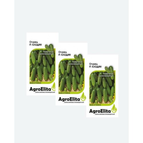 Семена Огурец Клодин F1, 5шт, AgroElita, Seminis(3 упаковки) семена огурец клодин f1 4 упаковки 2 подарка