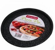 Форма для запекания пиццы Kamille KM 6016M (29 см) из углеродистой стали с мраморным покрытием (6016M / черный)