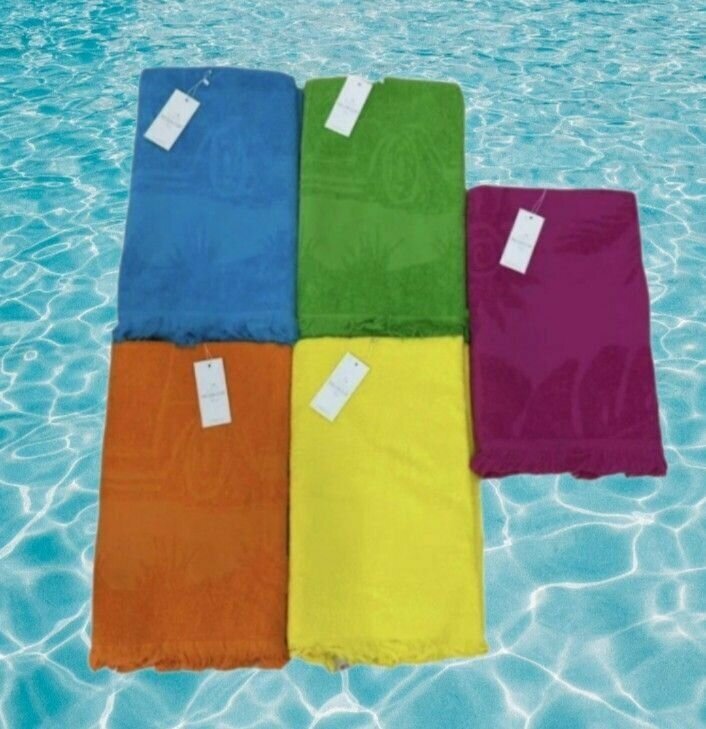 Полотенце пляжное пештемаль Maison D"or Palm beach 1 шт. 100*200. голубой