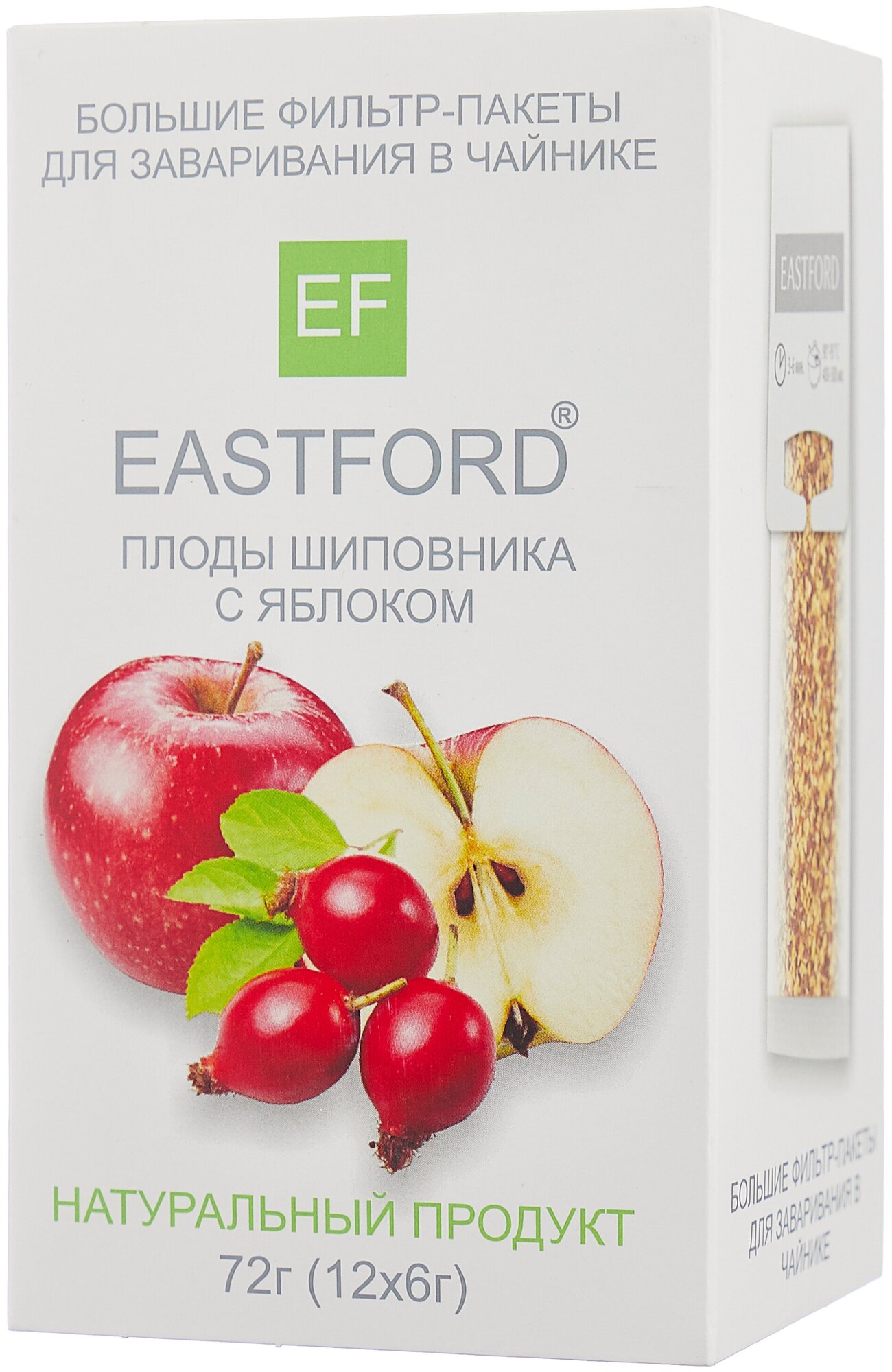 Чайный напиток EASTFORD шиповник с яблоком 72 г (12 пакетиков) - фотография № 1