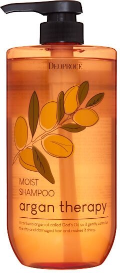 DEOPROCE ARGAN THERAPY MOIST SHAMPOO Увлажняющий шампунь для волос с аргановым маслом 1000мл