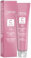 Tefia Color Creats крем-краска для волос Hair Coloring Cream with Monoi Oil, 5.1 светлый брюнет пепельный, 60 мл