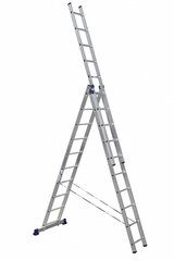 Лестница трехсекционная Алюмет H3 5310 универсальная