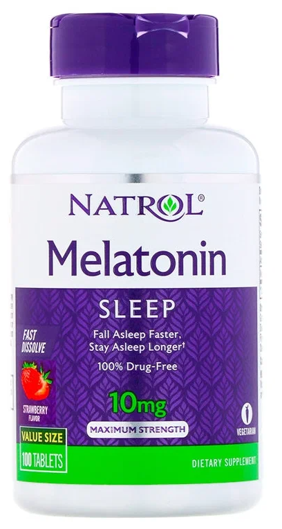Таблетки Natrol Melatonin Fast Dissolve, 10 мг, 100 шт.