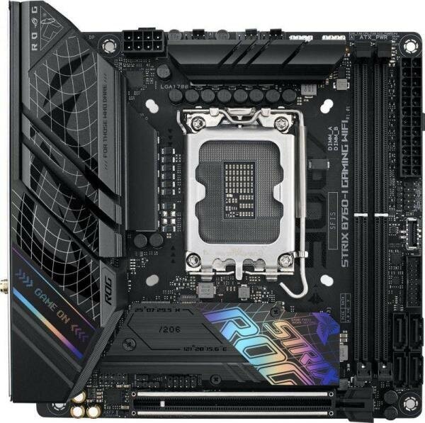 Материнская плата ASUS ROG STRIX B760-I GAMING WIFI Socket 1700 B760 2xDDR5 1xPCI-E 16x 4xSATA III mini-ITX Retail