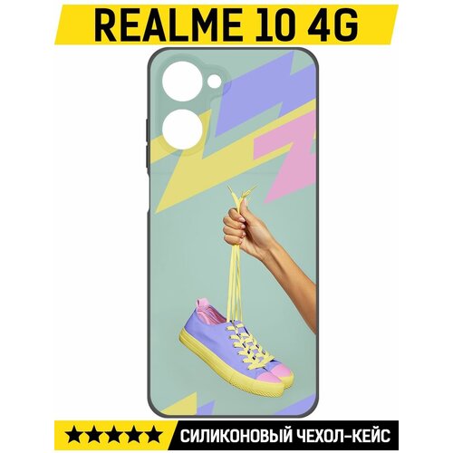 Чехол-накладка Krutoff Soft Case Кроссовки женские Цветные для Realme 10 4G черный чехол накладка krutoff soft case кроссовки женские цветные для realme c30s черный