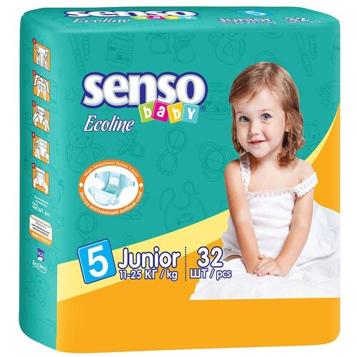 Подгузники для детей SENSO BABY Ecoline D 5, 32