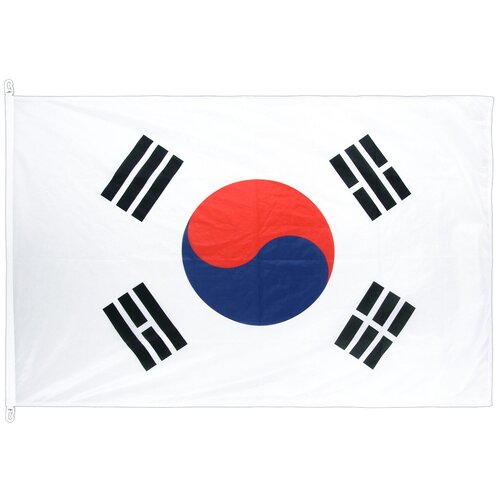 Флаг Южной Кореи с карабинами 90х135 см флаг южной кореи 90x135 см