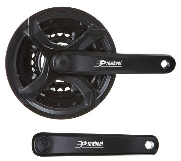 Шатуны PROWHEEL TA-CQ02 170MM; CHAINRINGS 24/34/42T w/PLASTIC BLACK CHAINGUARD